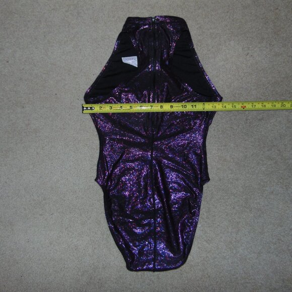 Speedo Sparkley Purple Zip Swimsuit 34 - Picture 8 of 8